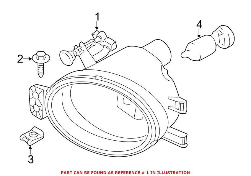 BMW Foglight Assembly - Driver Side 63177273447